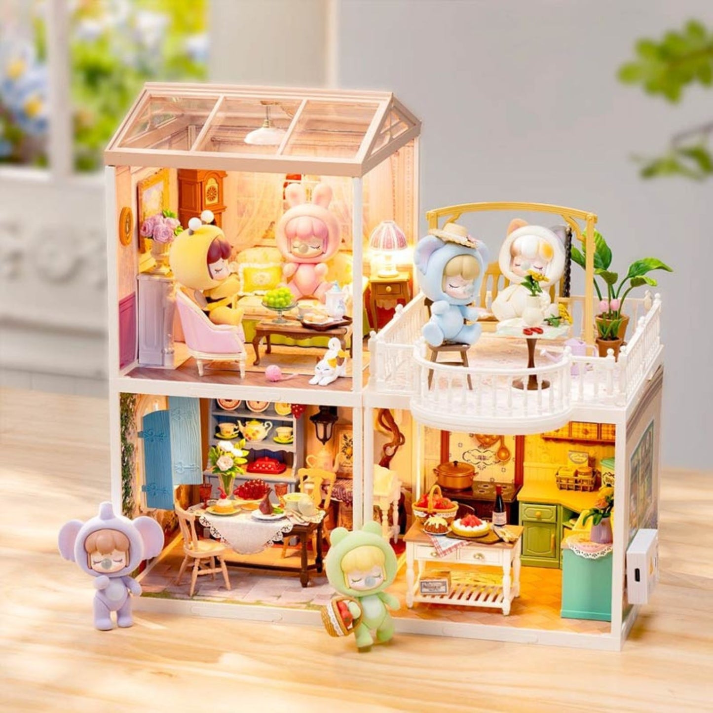 Kit para Armar Casa De Verano Miniatura