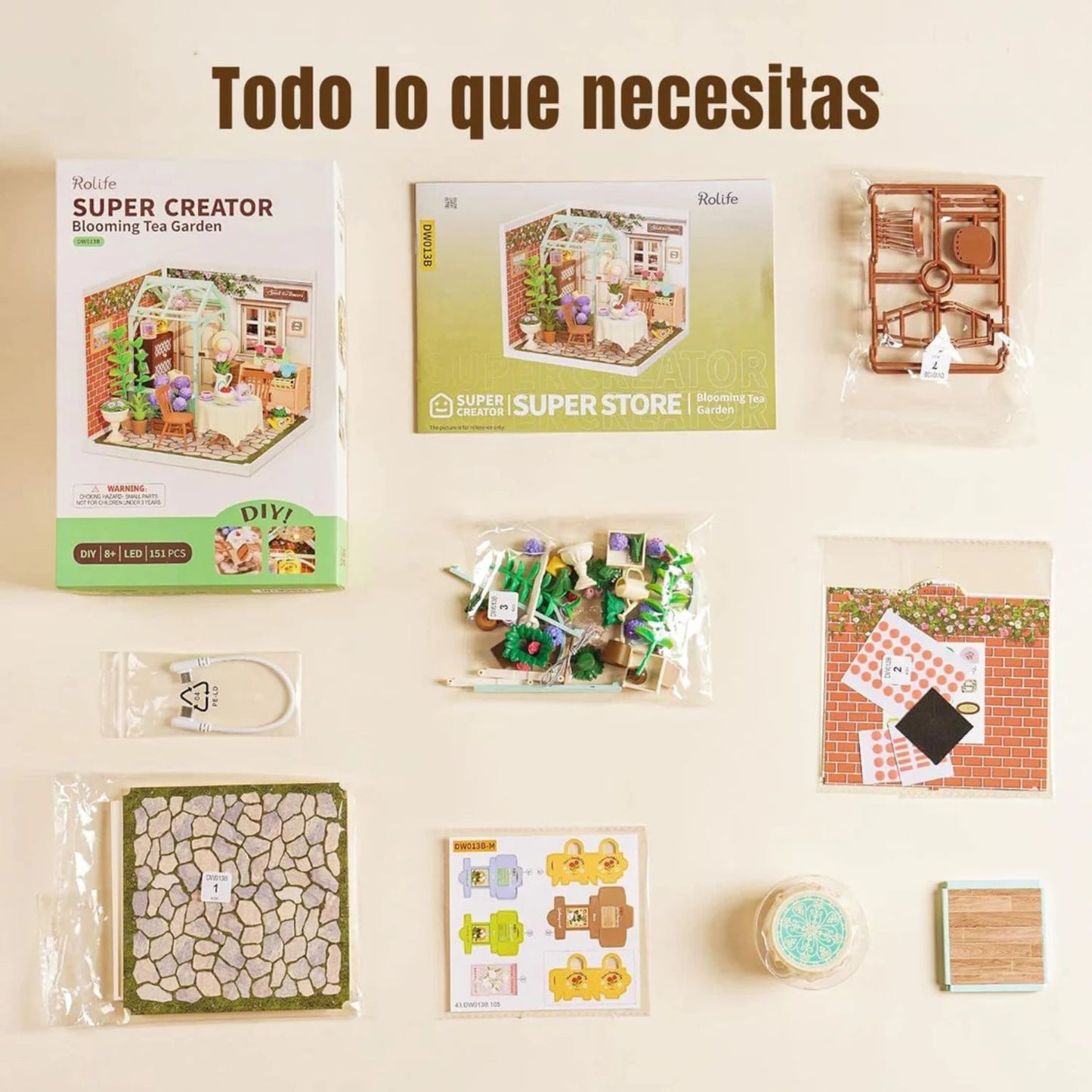 Kit Para Armar Jardín De Té En Miniatura