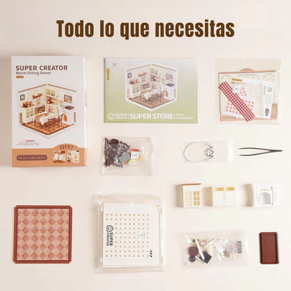 Kit Para Armar Comedor Familiar En Miniatura