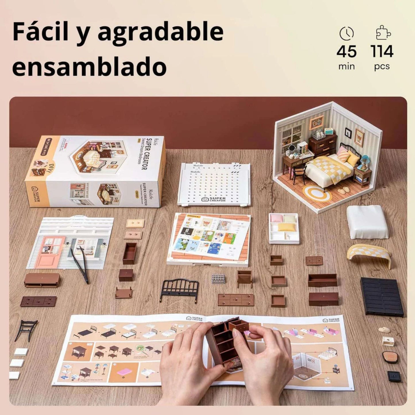 Kit Para Armar Dormitorio En Miniatura