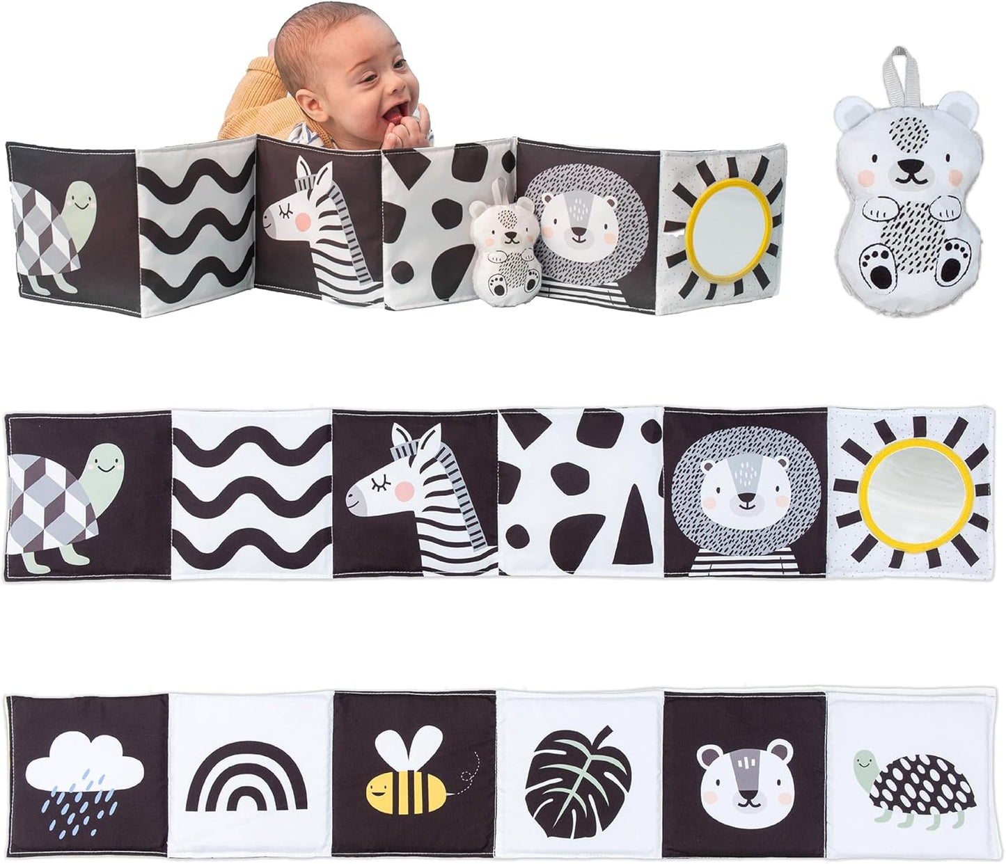 Libro blanco y negro Savannah para bebé