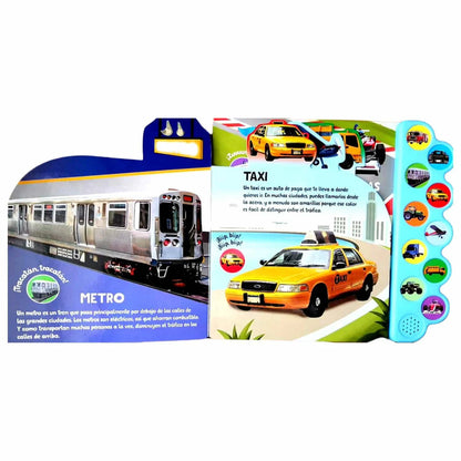 Libro 10 Sonidos de vehículos ¡Traca! ¡Broom! ¡Zuum!