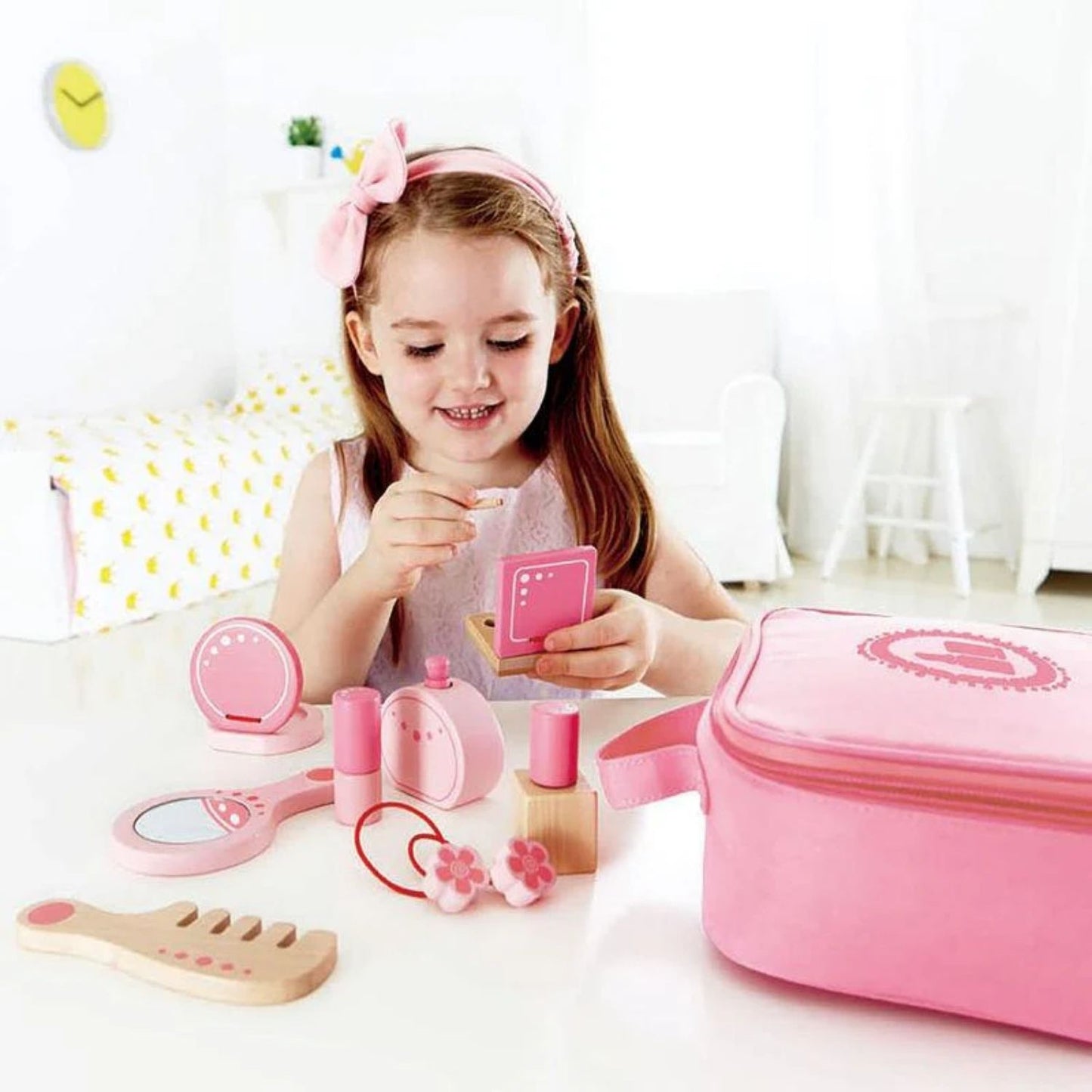 Set de Belleza y Maquillaje de madera con estuche