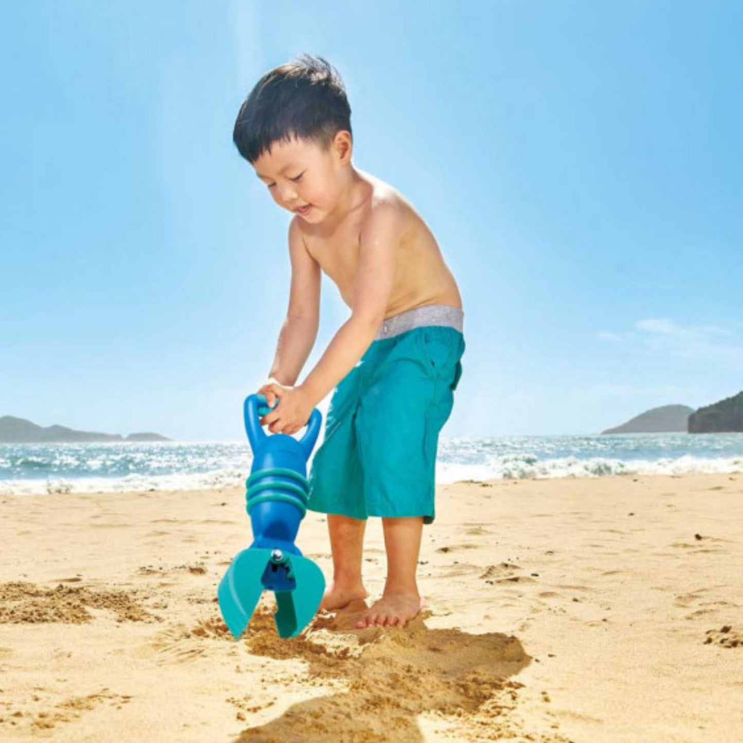 Pala Grabber Recolectora Azul para arena