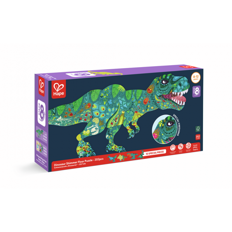 Puzzle de suelo dinosaurio 200 piezas