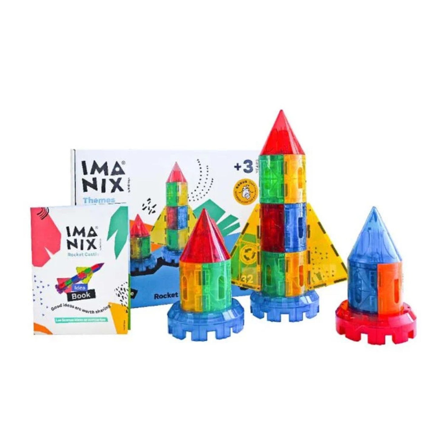 Imanix Bloques Magnéticos Castillo y Cohete - 32 Piezas