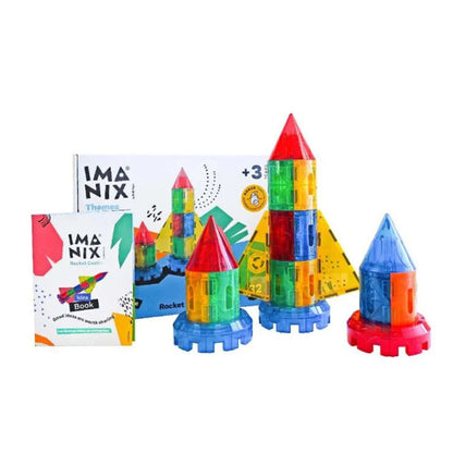 Imanix Bloques Magnéticos Castillo y Cohete - 32 Piezas
