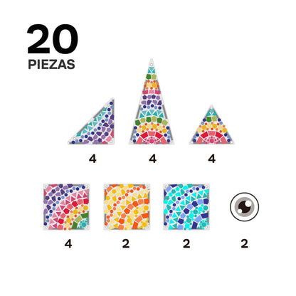 Imanix Bloques Magnéticos Mosaico - 20 Piezas