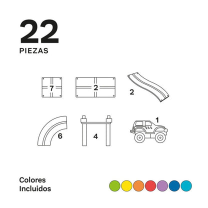 Imanix Pista de Carreras - 22 Piezas