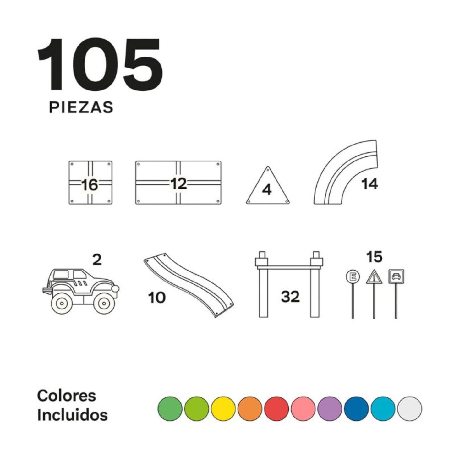 Imanix Pista de Carreras - 105 Piezas