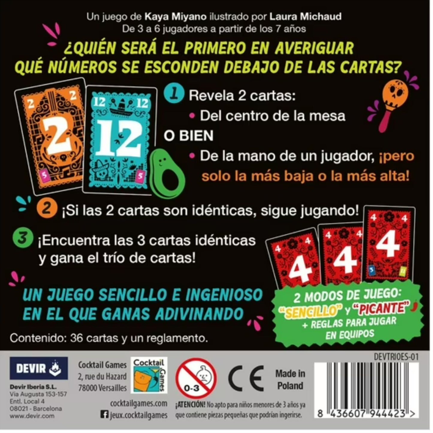 Juego De Mesa - Trio