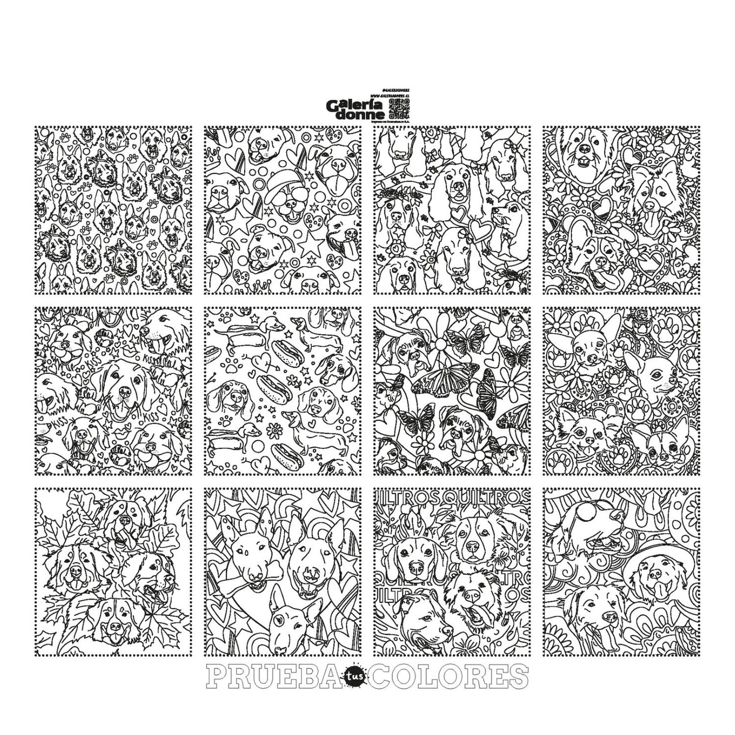 Libro para pintar Coloring Dog Lovers