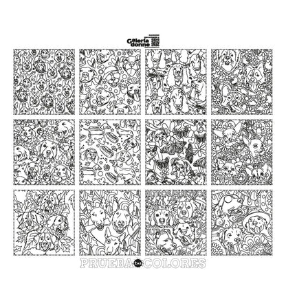 Libro para pintar Coloring Dog Lovers