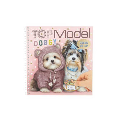 TOP Model Dress me DOGGY - Cuaderno con calcomanías ¡Guau, guau!