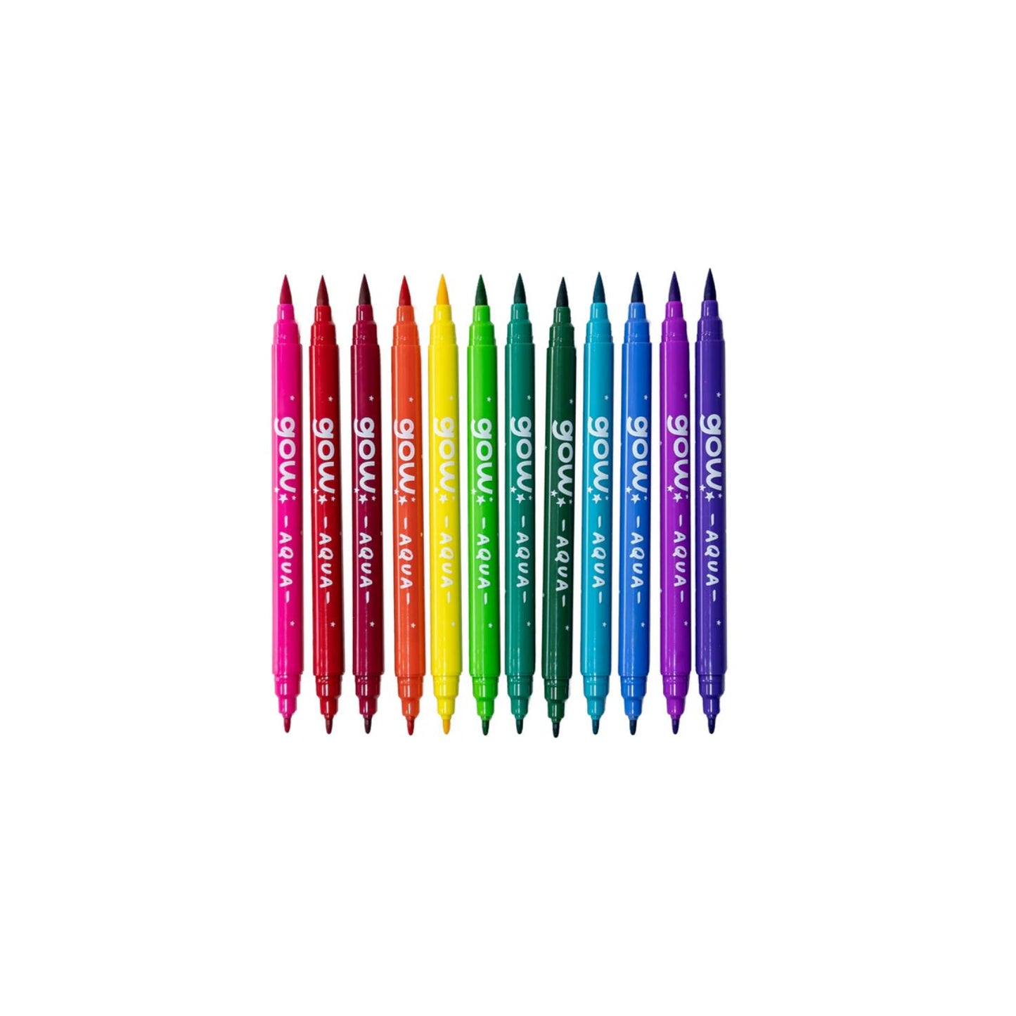 Marcadores Gow Aqua- 12 marcadores doble punta