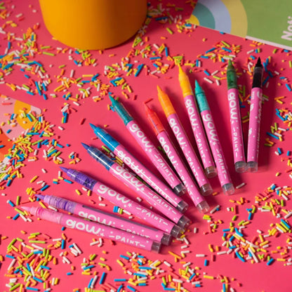 Marcadores Gow Paint - 12 Marcadores punta pincel acrílicos