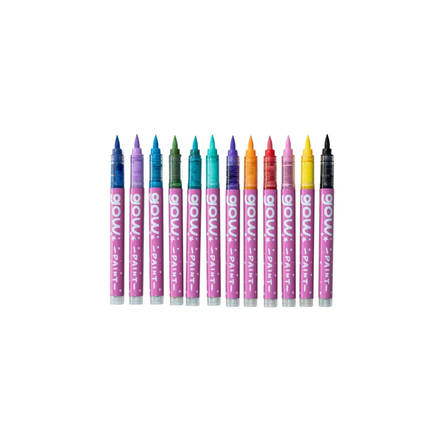 Marcadores Gow Paint - 12 Marcadores punta pincel acrílicos