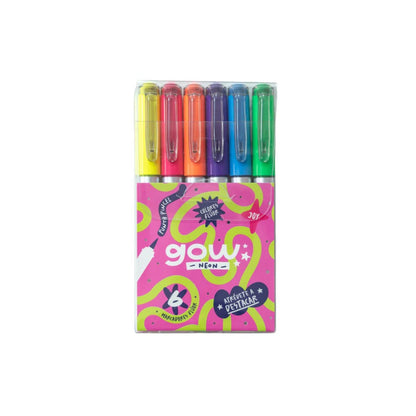 Marcadores Gow Neon 6 unidades