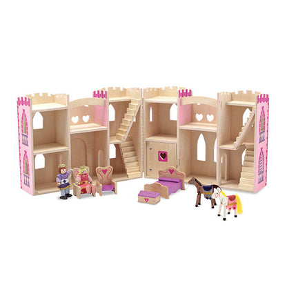 Castillo de madera rosado
