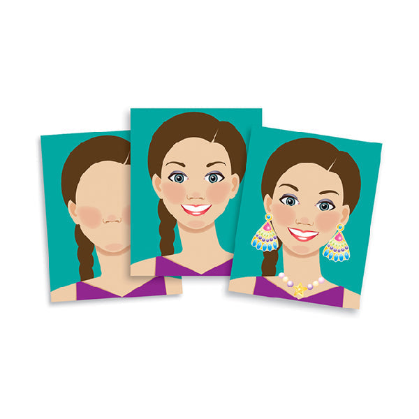 Pad stickers - Caras niña