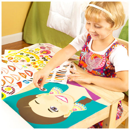 Pad stickers - Caras niña