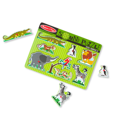 Puzzle con sonido - Animales del zoologico