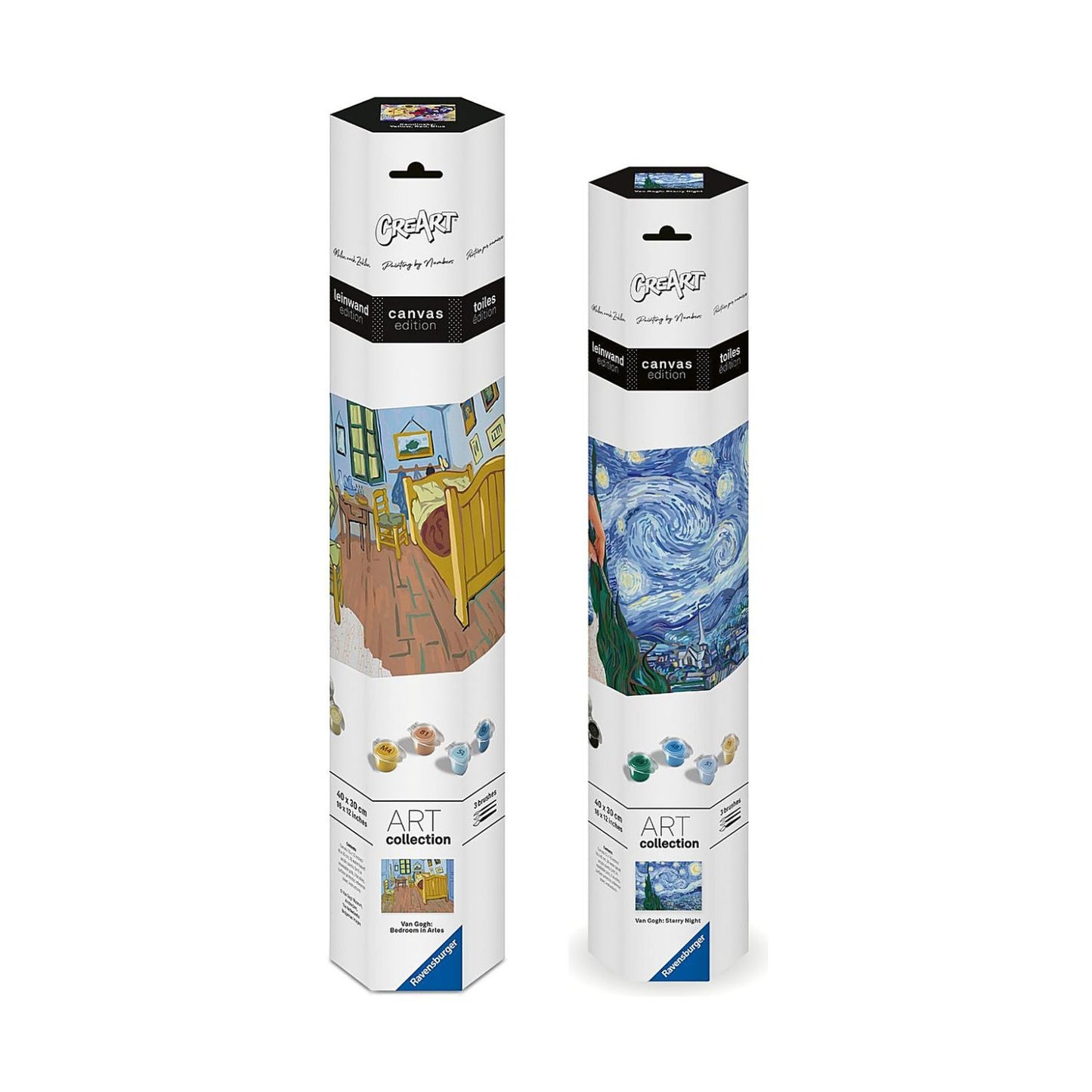 Pack CreArt Pinta por Números · Van Gogh Dormitorio en Arlés + Noche Estrellada