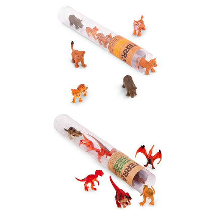 Pack Figuras Terra · Crías de Animales Salvajes + Dinosaurios Carnívoros