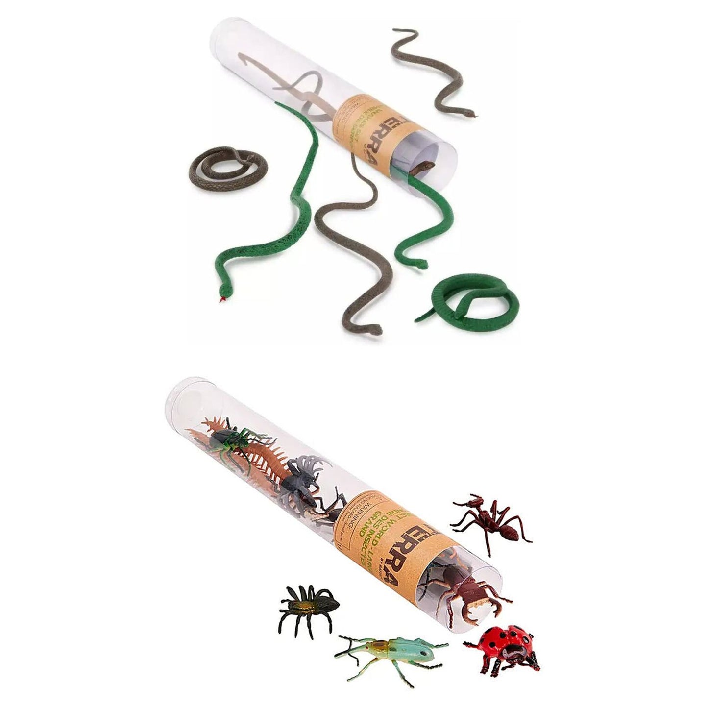 Pack Figuras Terra · Serpientes + Insectos del Mundo