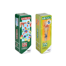 Pack Juegos Cayro Metal Box · Canicas + Mikado
