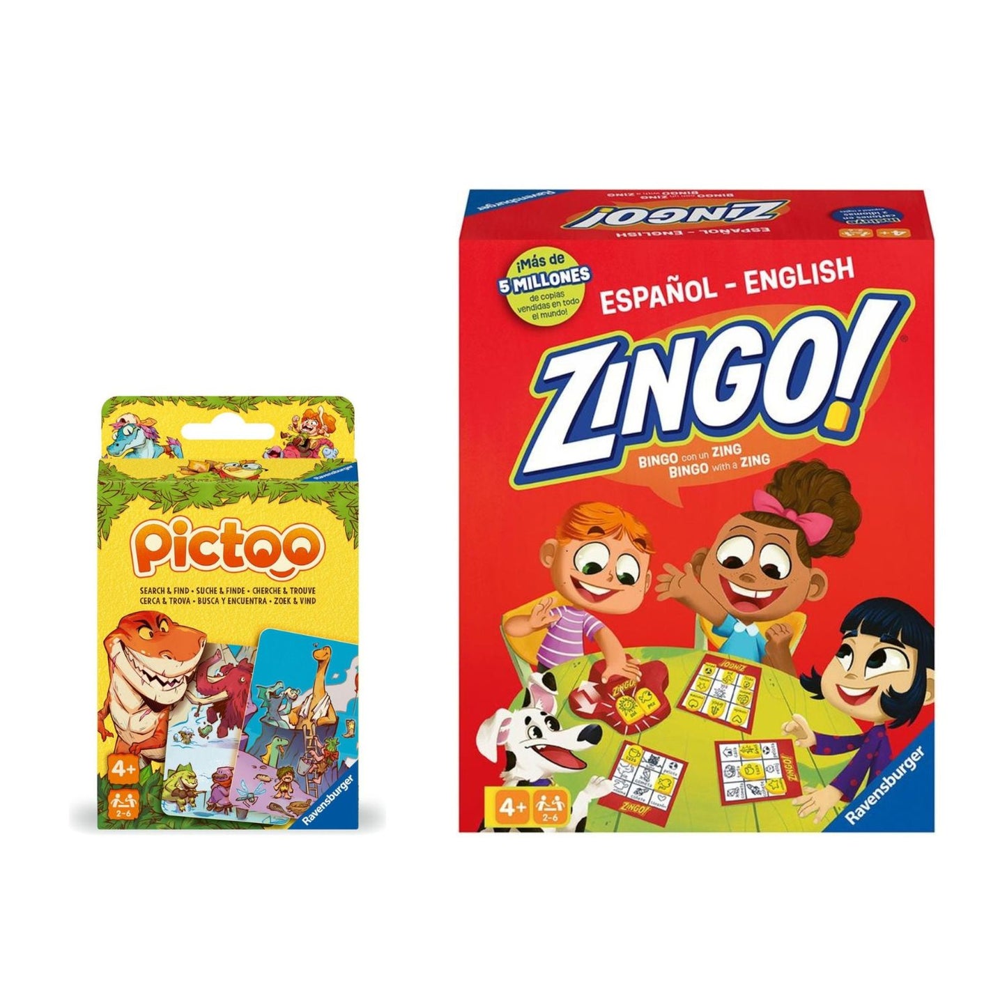 Pack Juegos de Mesa · Pictoo Dino + Zingo!