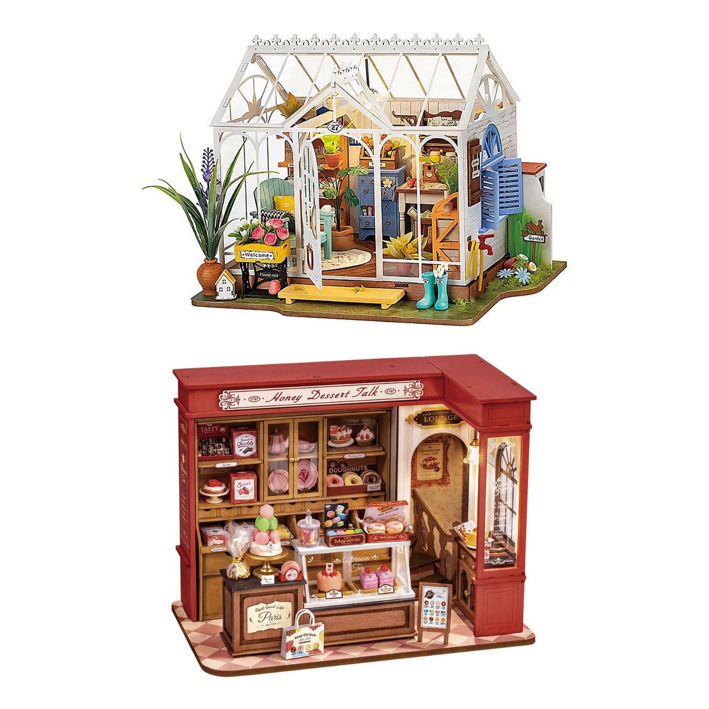 Pack Rolife Miniaturas · Casa de Jardín + Pastelería