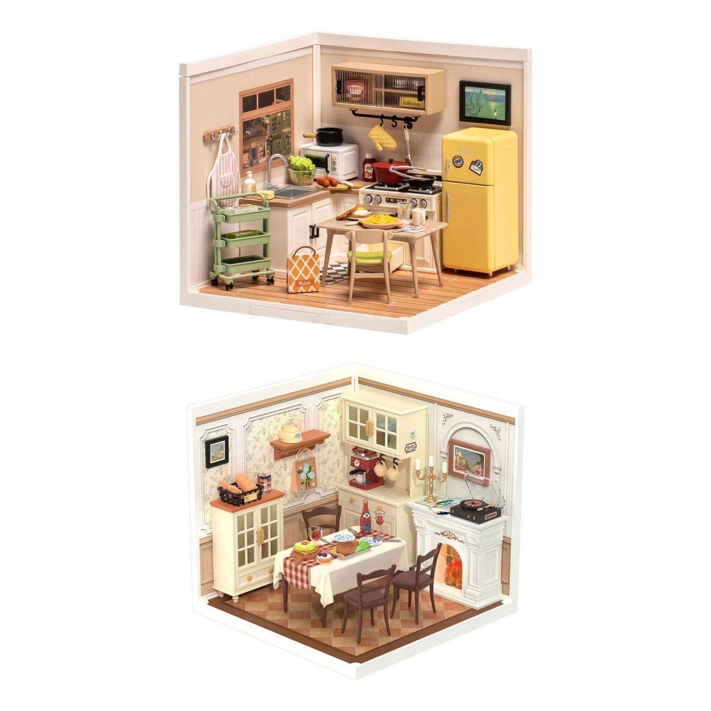Pack Rolife Miniaturas · Cocina + Comedor Familiar
