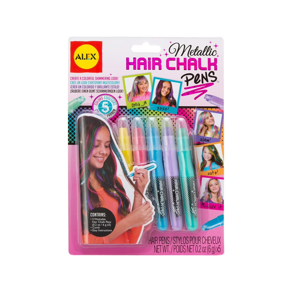 Lápices de Tiza Metálica para el Cabello