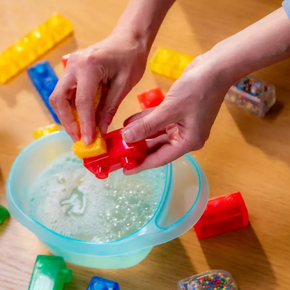 Set 30 bloques blandos Jelly Blox almacenamiento y apilado