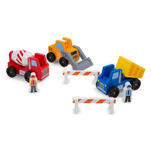 Set de Vehículos de Construcción de Madera – 3 Camiones y Accesorios