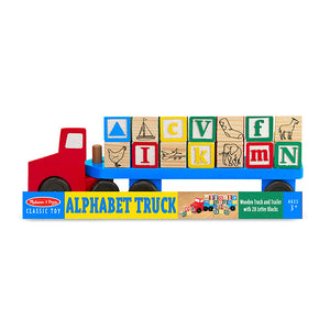 Camión madera alfabeto