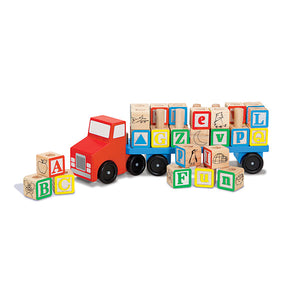 Camión madera alfabeto