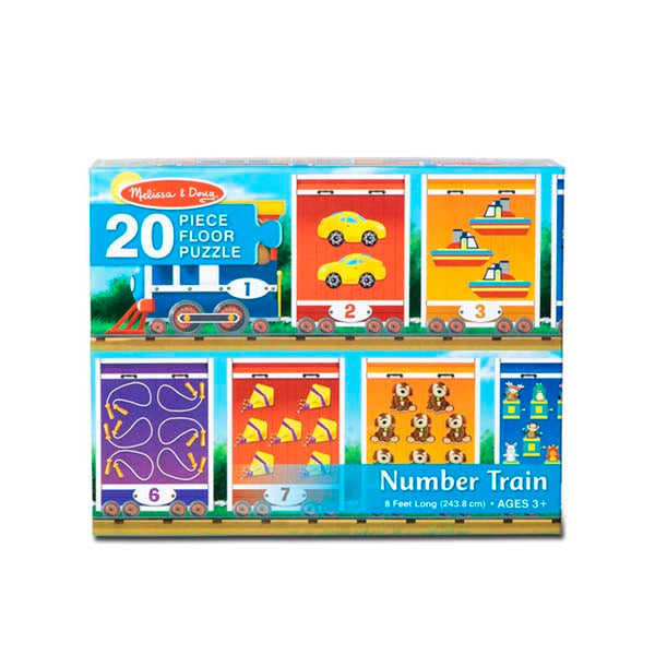 Puzzle tren y números - 20 piezas