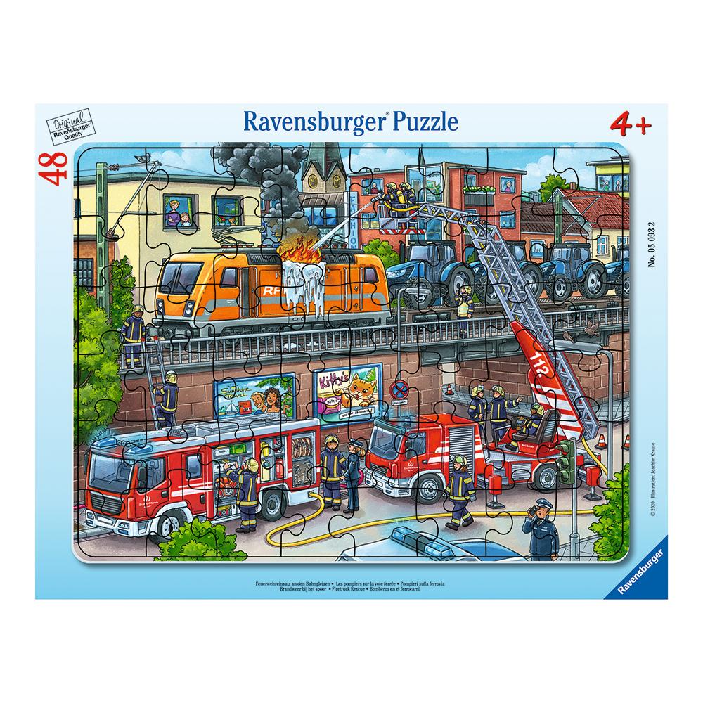Puzzle enmarcado - Operación de bomberos