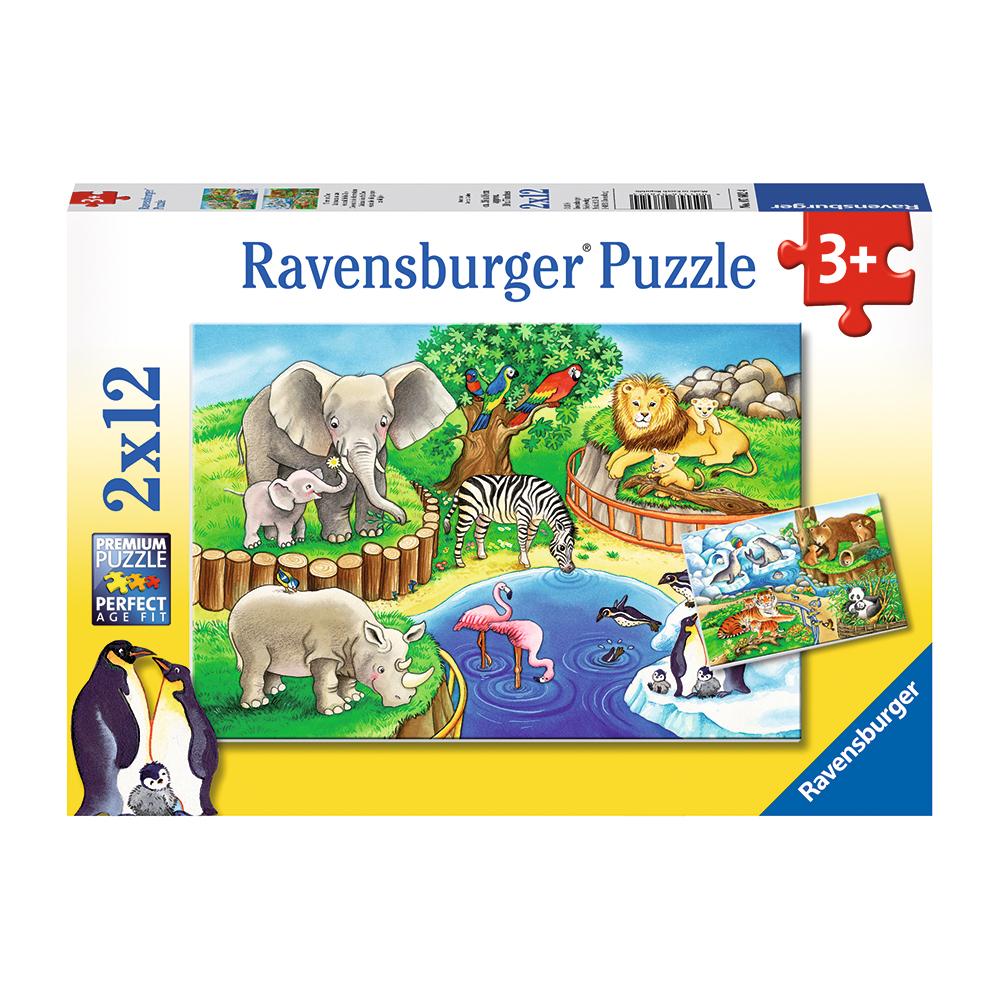 Puzzle Animales del zoológico - 2x12