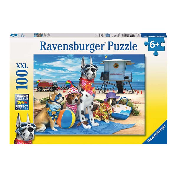 Puzzle XXL Perros en la playa - 100 piezas