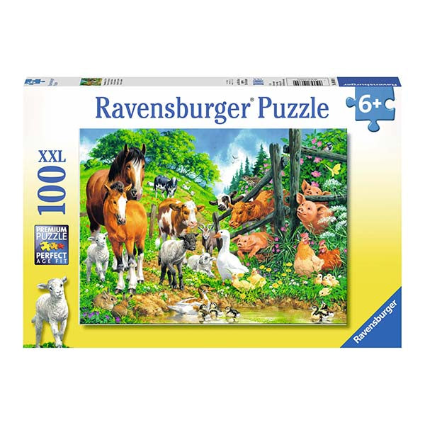 Puzzle XXL Reunión de animales - 100 piezas