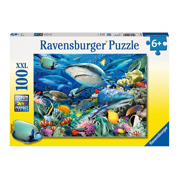 Puzzle XXL Arrecife de tiburones - 100 piezas