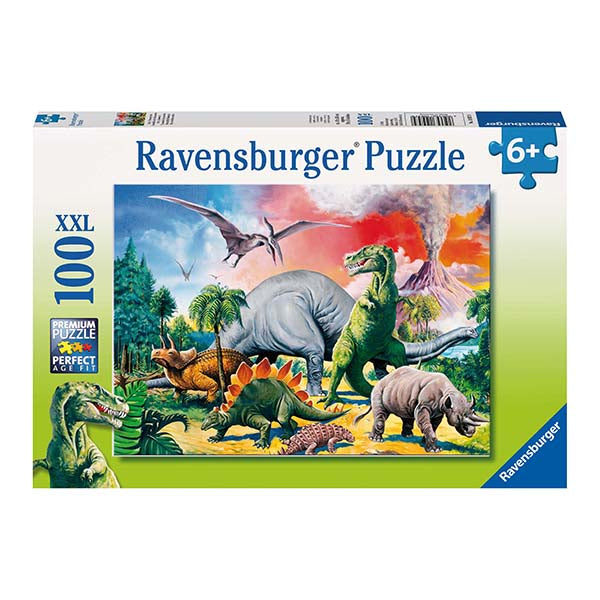 Puzzle XXL Entre los dinosaurios - 100 piezas