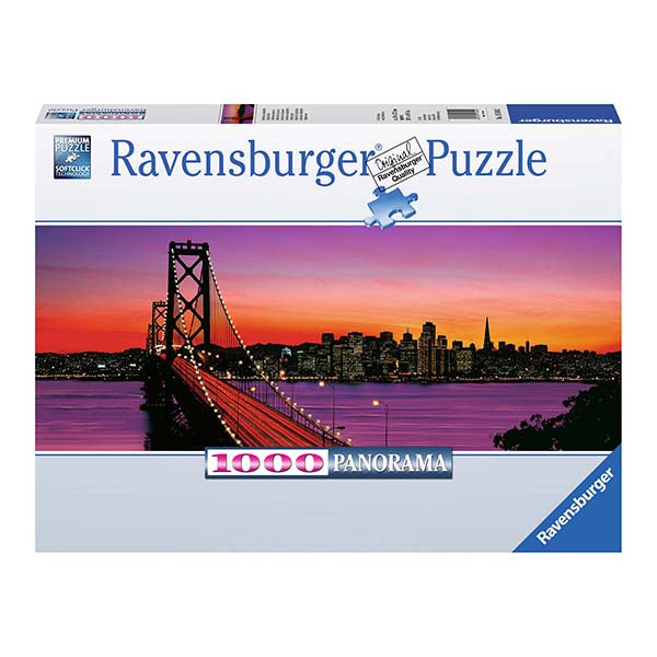 Puzzle panorámico - Anochecer en Bay bridge