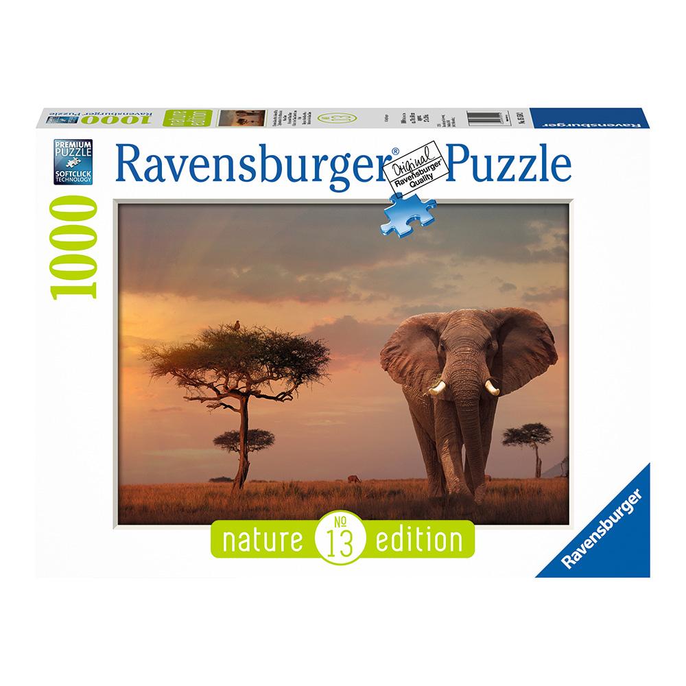 Puzzle Elefante en Masai Mara - 1000 piezas