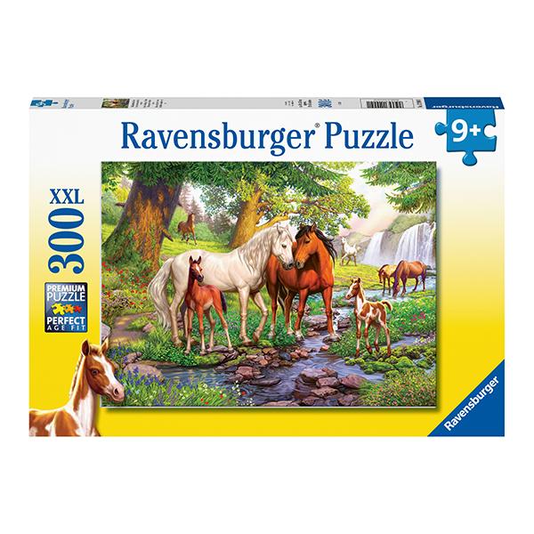 Puzzle XXL Caballos en el río - 300 piezas