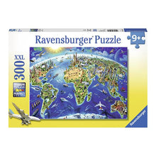 Puzzle XXL Mapa de los monumentos - 300 piezas