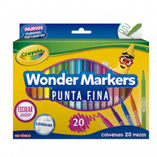 Plumones Wonder punta fina - 20 unidades